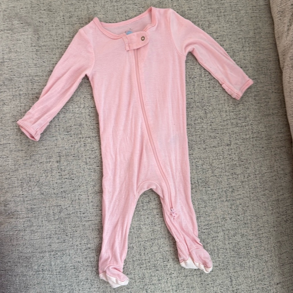 Cloud Island Pink Zippered Onesie